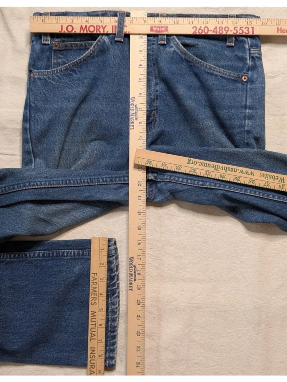 Levi's 517 Orange Tab Vintage 1989 USA Made 32x36 (Actual 31x35) Grunge Bootcut